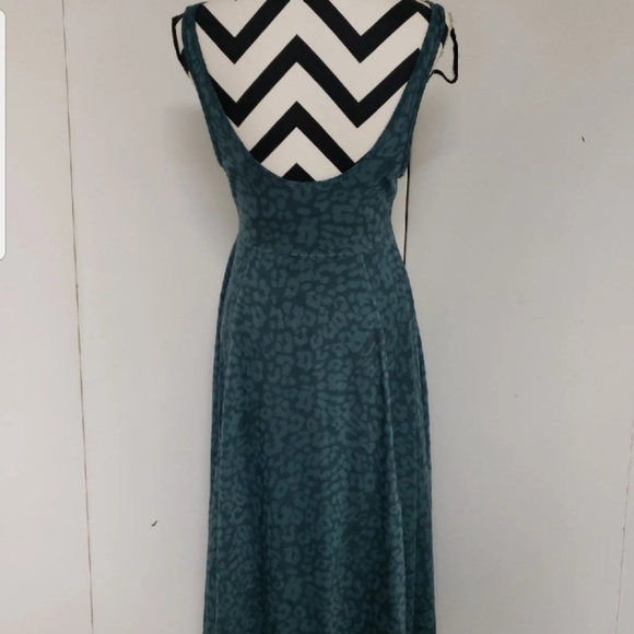 Free People Blue Leopard Print Midi Dress - Picture 3 of 8